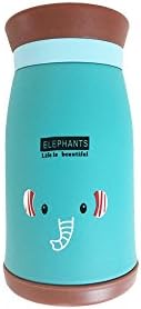 JAYYANG Stainless Steel Cute Cartoon Animal Thermos Travel Off BULE-5.5inches