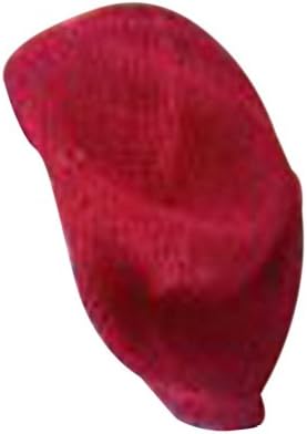 Inspirit Arts Unisex XL Tam Beret Hat Hand Made Crochet Knit Cotton Burgundy Red