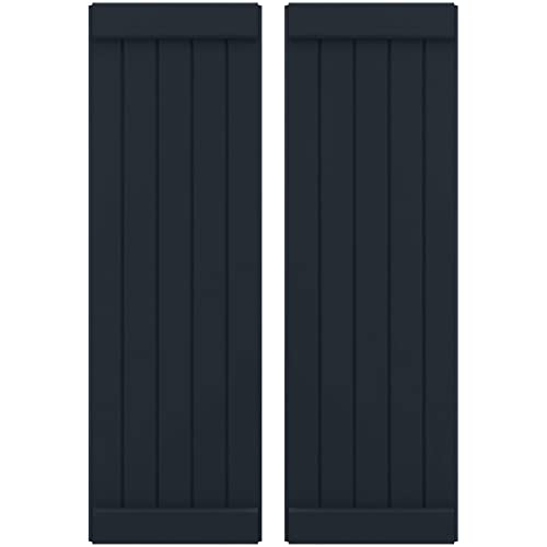 17 1/2"W x 50"H Americraft Five Board Exterior Real Wood Joined Board-n-Batten…