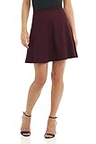 Rekucci Women's Ease In To Comfort Wide Waist Flared Flippy Skirt Luxe Ponte