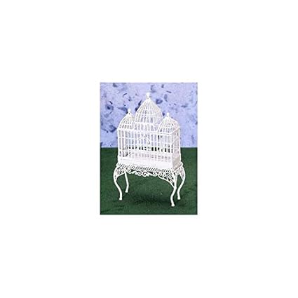 Dollhouse BIRD CAGE, WHITE WIRE
