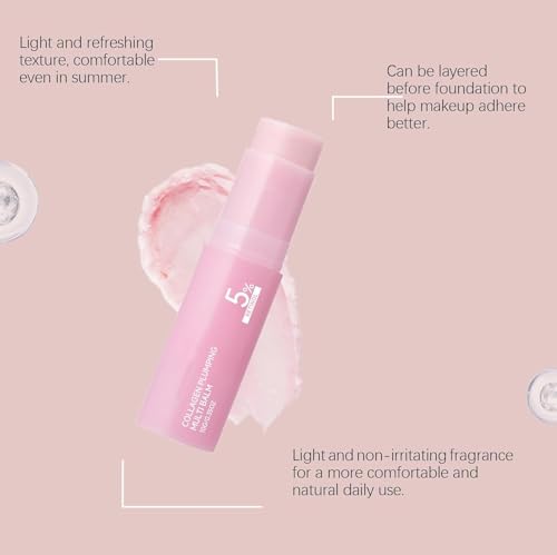 Pink Collagen Volume Multi Balm Stick |Collagen Stick with Volufiline and NAD, Face & Body Moisturizing Balm for Under Eyes, Neck, Forehead, Smile Lines and Lips, Plumping Glow Line Car-2 PC (Pink)