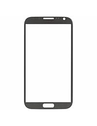 Reson® Titanium Grey Pantalla de repuesto Lente de vidrio para Samsung Galaxy Note 2 Ii N7100 I317 L900 I605 T889 + kit de herramientas + papel de limpieza en seco húmedo en polvo + cinta adhesiva adhesiva