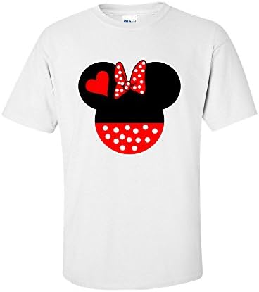 T-Shirts for Men Minnie Mouse Head Disney Most Popular Shirts (White ,XX-Large )