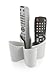 j-me Cozy Remote Control Tidy Remote Holder and TV Remote Organizer (Cool Grey) - Holds up to Four Remote Controls of All Sizes - Non-slip Rubber - Perfect for End Table or Nightstand