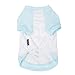 Blueberry Pet Henry The Zebra Cotton Dog T Shirt in Aquamarine, Back Length 16