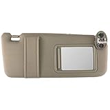 IAMAUTO 05238 New Sun Visor Right Passenger Side Tan for 2007 2008 2009 2010 2011 Toyota Camry with VanityLight