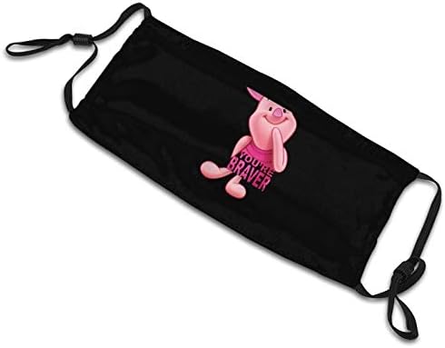 A black face mask designed for biking, featuring a mouth design.