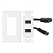 Cable Matters 2-Pack 2-Port HDMI Wall Plate in White (4K UHD, ARC, and Ethernet pass-thru support)