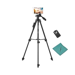 Image of YUNTENG VCT-6208 Portable Tripod Live Streaming Support with Detachable BT Remote Control for iPhone iPad Huawei Xiaomi Smartphone Tablet Computer Max. Load 1kg with Andoer Cleaing Cloth