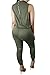 Fixmatti Women's Fashion Slim Sleeveless Hollow out Jumpsuits Rompers Green M