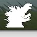 1 X Godzilla White Sticker Decal Shadow Gojira Kaiju Japan White Car Window Wall, 5