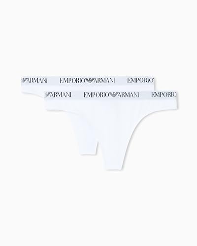 Lot de 2 Strings Essentiels en Coton pour Femme, Blanc, L, Blanc/Blanc, L