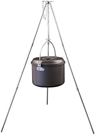 Camping Tripod for Cooking, Aluminum BBQ Grills Dutch Oven Hanging Tripod Portable Folding Outdoor Camping Picnic BBQ Tripod Cooking Campfire Grills