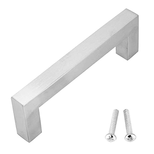 YWBL-WH 304 Stainless Steel Cabinet Handle Square Corner Drawer Handle Furniture Door Accessory(128mm)