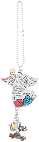 Ganz Guardian Angel Color Art Car Charm ~ Never Drive Faster Than Your Guardian Angel Can Fly