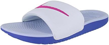 NIK Wmns Kawa Slide (9 B(M) US, White Fire Pink Blue Aluminum)