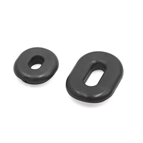 uxcell Black Rubber Motorcycle Battery Cover Buffer Ring Bushing Set for CG125