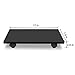 Deston Computer Cart Wood CPU Rolling Stand, Mobile PC Cart Holder, Computer Tower Stand with Brake Wheels Under Home Office Desk, Black