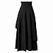 BettiCharm Women's Pure Black Gothic Lolita Band Waist Skirt