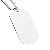 ARTIBETTER Titanium Steel Dog Tag Pendant Military