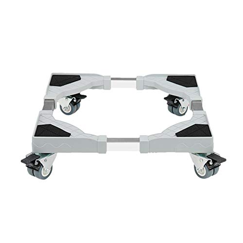 luerme Stainless Steel Movable Adjustable Base Washing Machine Base with 4 Wheels Bracket Shelf Holder Stand Dryers Refrigerators & Freezers