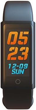 Heart Rate Monitor Bracelet Fitness Tracker Wristband Blood Pressure Oxygen Monitor Bluetooth Pedometer Bracelet Watch for iOS iPhone Android Smartphone (Black)
