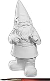 The Coolest Garden Gnome Ever and Paintbrush Set - Paint Your Own Awesomely Cool Ceramic Keepsake