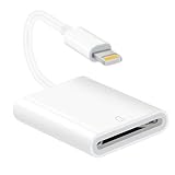 GOLDFOX SD Card Camera Reader for iPhone iPad (Upgraded Support iOS 9.2 or up) Trail Game Camera Card Viewer Reader for iPhone 6/6s/6s Plus/5/5s/7/7 Plus/8/8 Plus/X/iPad Mini/Air/Pro, No App Required