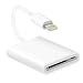 GOLDFOX SD Card Camera Reader for iPhone iPad (Upgraded Support iOS 9.2 or up) Trail Game Camera Card Viewer Reader for iPhone 6/6s/6s Plus/5/5s/7/7 Plus/8/8 Plus/X/iPad Mini/Air/Pro, No App Required