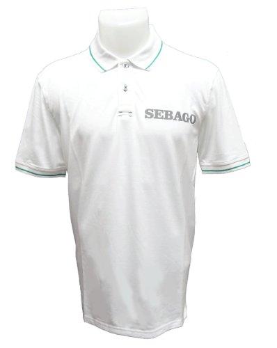 Sebago Men's Tom B Tech Polo shirt (Large, White)