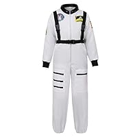 jutrisujo Astronaut Costume for Kids Space Suit Jumpsuit Role Play Costume Boys Girls Teens Toddlers Children