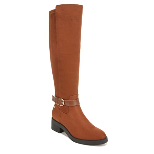 LifeStride Womens Brooks Knee High Riding Boots Brown Faux Leather 9 W