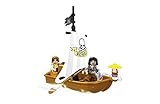 Ausini Pirate-Ship Row-Boat with Mini Figures Bricks 44pc Educational Blocks Set – Great Gift for Children
