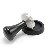 Trusted Buddy 58 mm Stainless Steel Flat Base Espresso Tamper with Tamper Mat