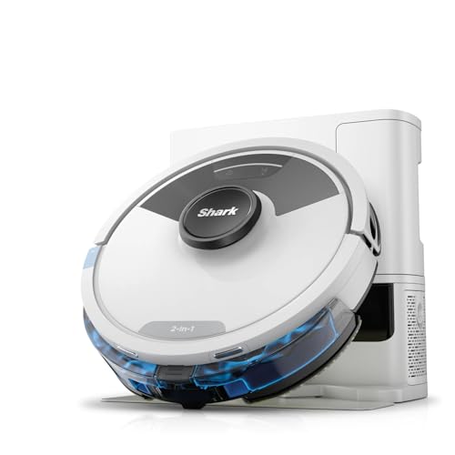 Shark Matrix Plus 2-in-1 selbstentleerter Wisch- & Saugroboter mit LiDAR Home Mapping & Kantenreinigung, für Teppiche, Hartböden & Tierhaare, Anti-Allergen, selbstaufladend, Weiß RV2620WAEUWH