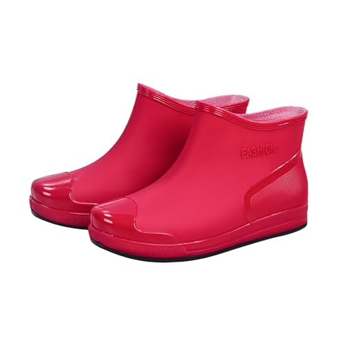 Women's Fashion Rain Boots Warm Water Proof Rubber