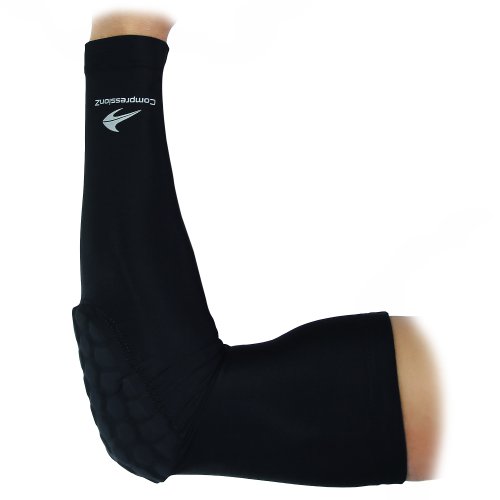 Padded Arm Sleeves (1 Pair) Men, Women & Youth Compression Basketball
