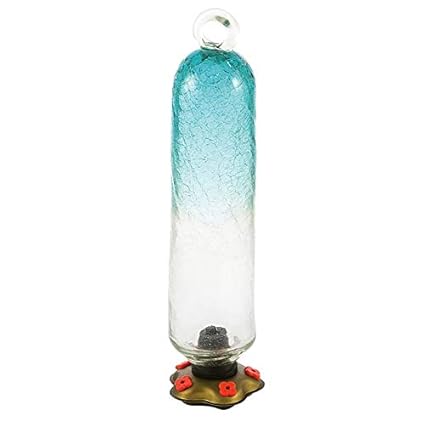 Amazon Com Evergreen Maya Aquamarine Glass Hummingbird Feeder