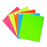 Neon Heat Transfer Vinyl，Neon Color Heat Press Vinyl Iron-on HTV for DIY T-Shirts 、Idea Fabrics 5 Sheets 12x10 inches (Neon Green,Neon Yellow,Neon Pink,Neon Blue,Neon Orange)