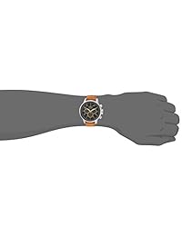 Invicta 23597 de los hombres S1 Rally Dial Negro Correa de piel color café de luz reloj cronógrafo
