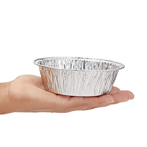 Juvale 100 Pack Mini Individual Pot Pie Pans, Round Disposable Aluminum