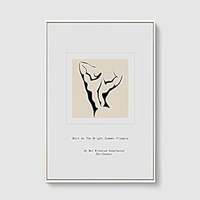 Framed Canvas Home Artwork Decoration Line Art Canvas Wall Art for Living Room, Bedroom - 16x24 inches