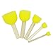 Gift Prod 20 Pcs Round Stencil Sponge Wooden Handle Foam Brush Furniture Art Crafts Painting Tool Supplies Painting Stippler Set DIY Painting Tools in 5 Sizes for Kids (20 Pcs)