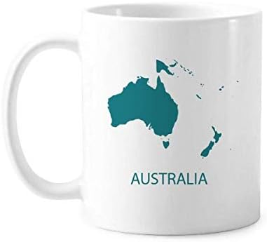 Amazon Co Jp オーストラリア大陸の地図オセアニアシルエット ハンドルの350 Mlギフトと古典的なマグカップ白陶器セラミックカップ ホーム キッチン