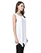 JollieLovin Womens Plus Size Loose-fit Sleeveless T-Shirt Tank Tunic Top(L, White)
