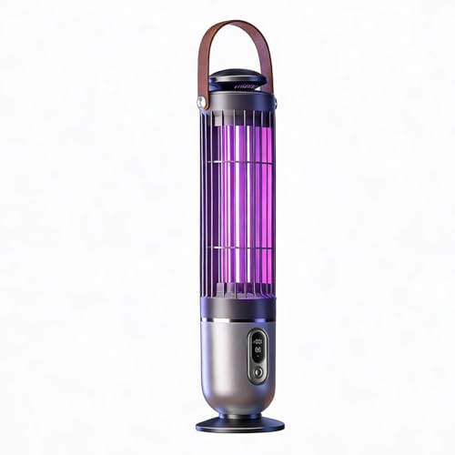 Electric Mosquito Killer Lamp with Light Sensor, 4-Mode Bug Zapper & Night Light, UV Insect Trap Indoor Outdoor, Rechargeable & Plug-in Fly Catcher