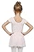 JEE.MDNMD.OO Girls' Flutter Sleeve Skirted Leotard Ballet Pink