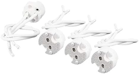 AMZVASO - New 4pcs MR16 MR11 GU5.3 LED Lamp Ceramic Holder Connector Socket AC 250V