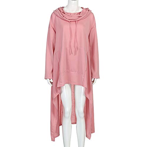Dressin_Women's Long Sleeve Clearance Fashion Loose Long Hooded Tops Sweatshirt Asymmetric Blouse